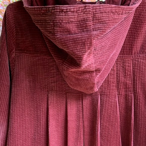 Brand new J.Jill Cinnabar velvet hooded corduroy swing jacket coat M $219 - Picture 2 of 10